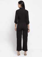 Jompers Women Black Solid Jumpsuit - Distacart