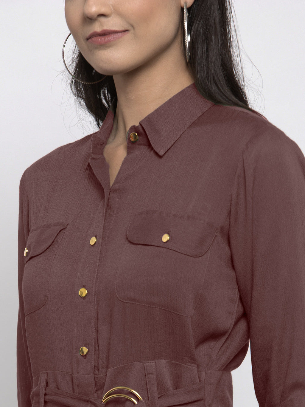 Jompers Women Brown Solid Jumpsuit - Distacart