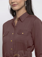 Jompers Women Brown Solid Jumpsuit - Distacart