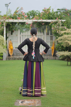 Lorenvalley Fashion Multicolor Rayon with Attractive Gota-Patti Lace Lehenga Choli