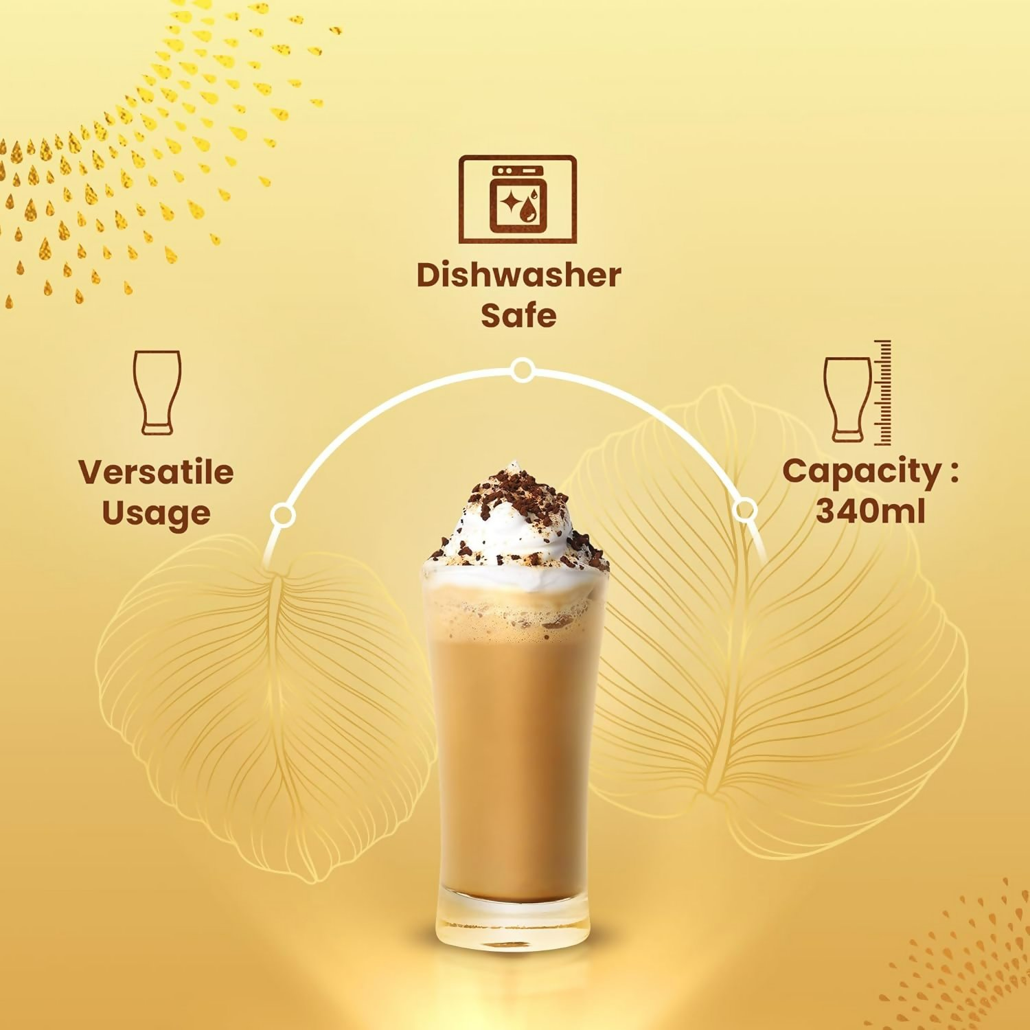 Bevzilla Premium Glass & 25 Flavoured Coffee Sachets - Distacart