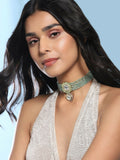 Green Kundan Choker - Ruby Raang