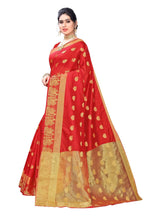 Vamika Banarasi Jacquard Weaving Red Saree