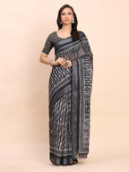 Shree Shyam Fashion Linen Cotton Black Saree - Distacart