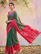 Shree Shyam Fashion Mehndi Soft Silk Saree - Distacart