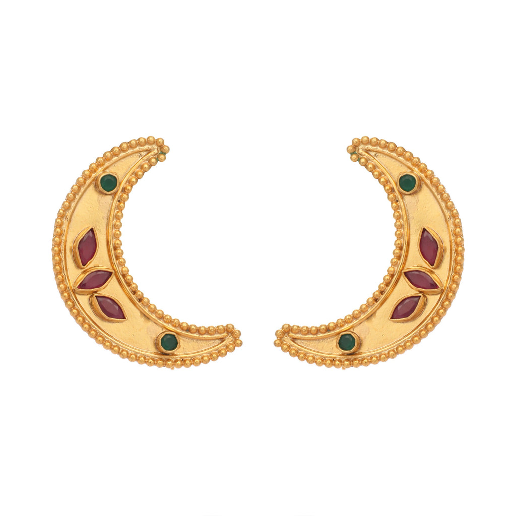 Nuyug 22K Gold Plated Pink Lunar Earrings - Distacart