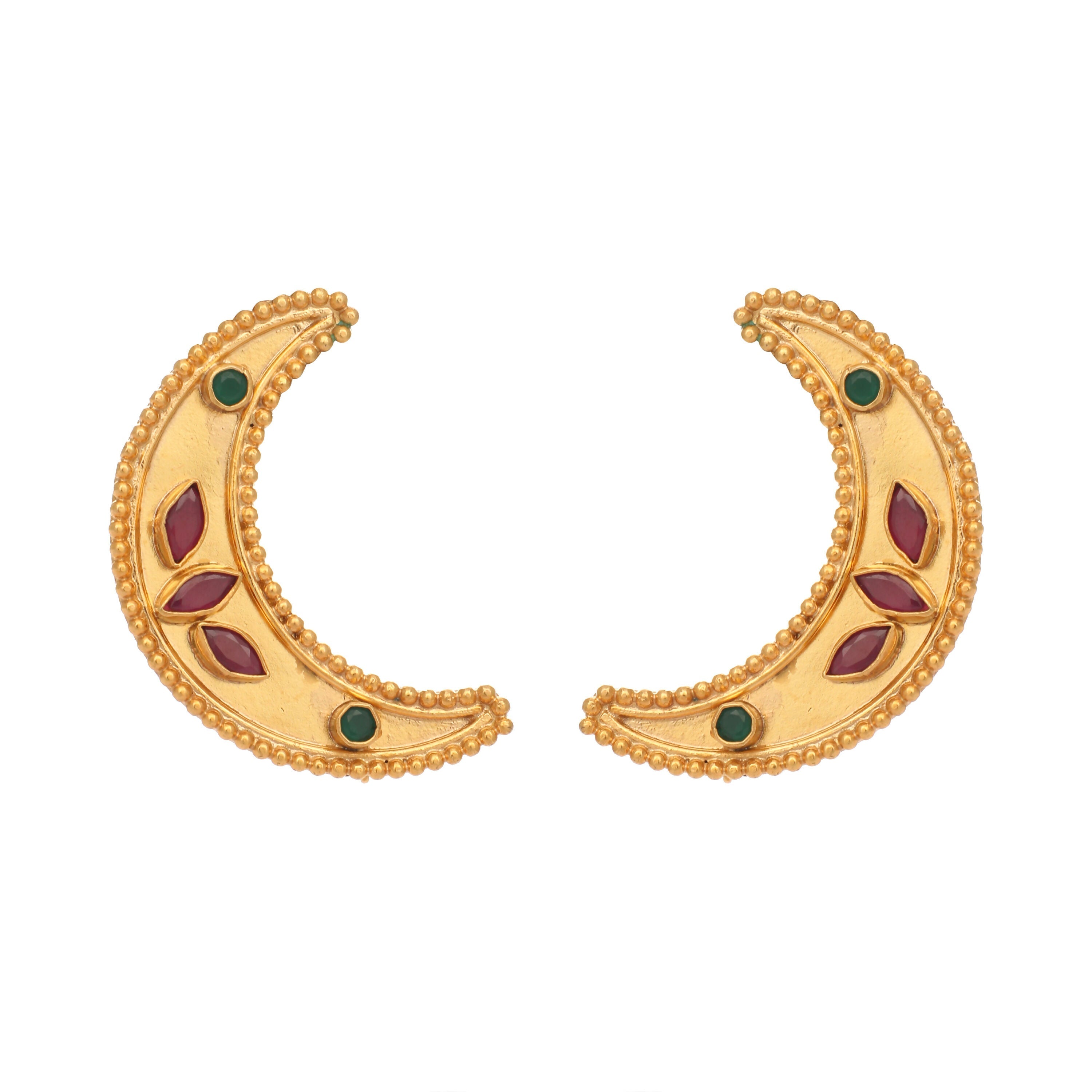 Nuyug 22K Gold Plated Pink Lunar Earrings - Distacart