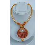 Pink Kemp Ganesh Necklace