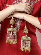 NVR Women's Pack Of 2 Gold-Polished Kundan Bridal Heavy Kaleera Sets - Distacart