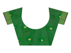 Vamika Banarasi Jaquard Red Weaving Saree With Green Blouse