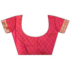Joban Fashion Pink Peacock & Floral Motifs Soft Silk Kanchipuram Saree - Distacart