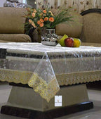 Kuber Industries Transparent 3D Design 4 Seater Table Cover