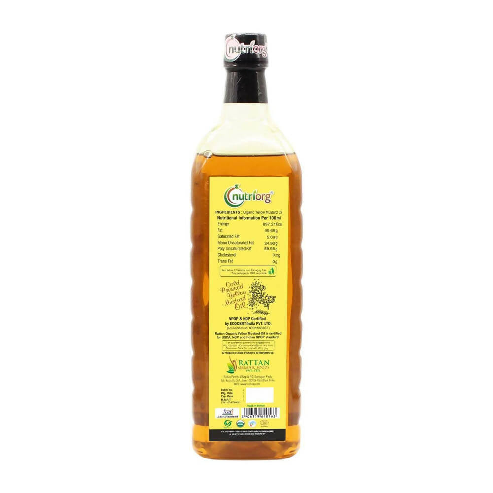 Nutriorg Organic Yellow Mustard Oil - Distacart