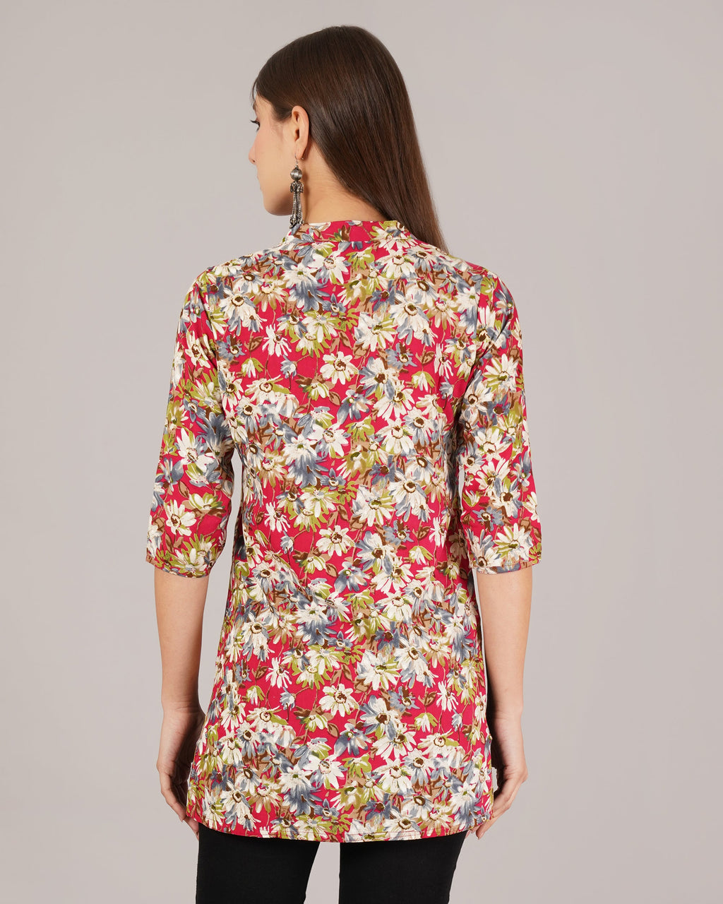 Jaitra Apparels Women Printed Rayon Straight Kurta (Multicolor) - Distacart
