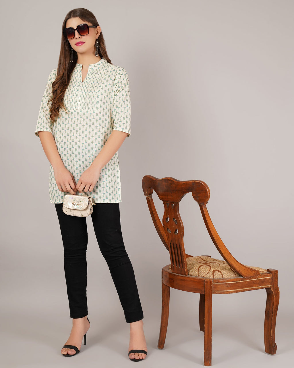 Jaitra Apparels Women Printed Rayon Straight Kurta (Off White) - Distacart