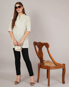 Jaitra Apparels Women Printed Rayon Straight Kurta (Off White) - Distacart