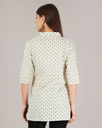 Jaitra Apparels Women Printed Rayon Straight Kurta (Off White) - Distacart