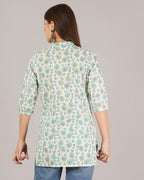 Jaitra Apparels Women Printed Rayon Straight Kurta (Off White) - Distacart