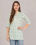 Jaitra Apparels Women Printed Rayon Straight Kurta (Off White) - Distacart