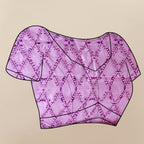 Vedant Vastram Digital Print Japan Satin Silk Party Wear Saree with Unstitched Blouse Piece - Purple