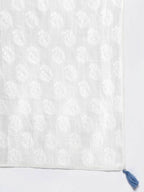 Yufta Blue & White A-Line Dupatta Set