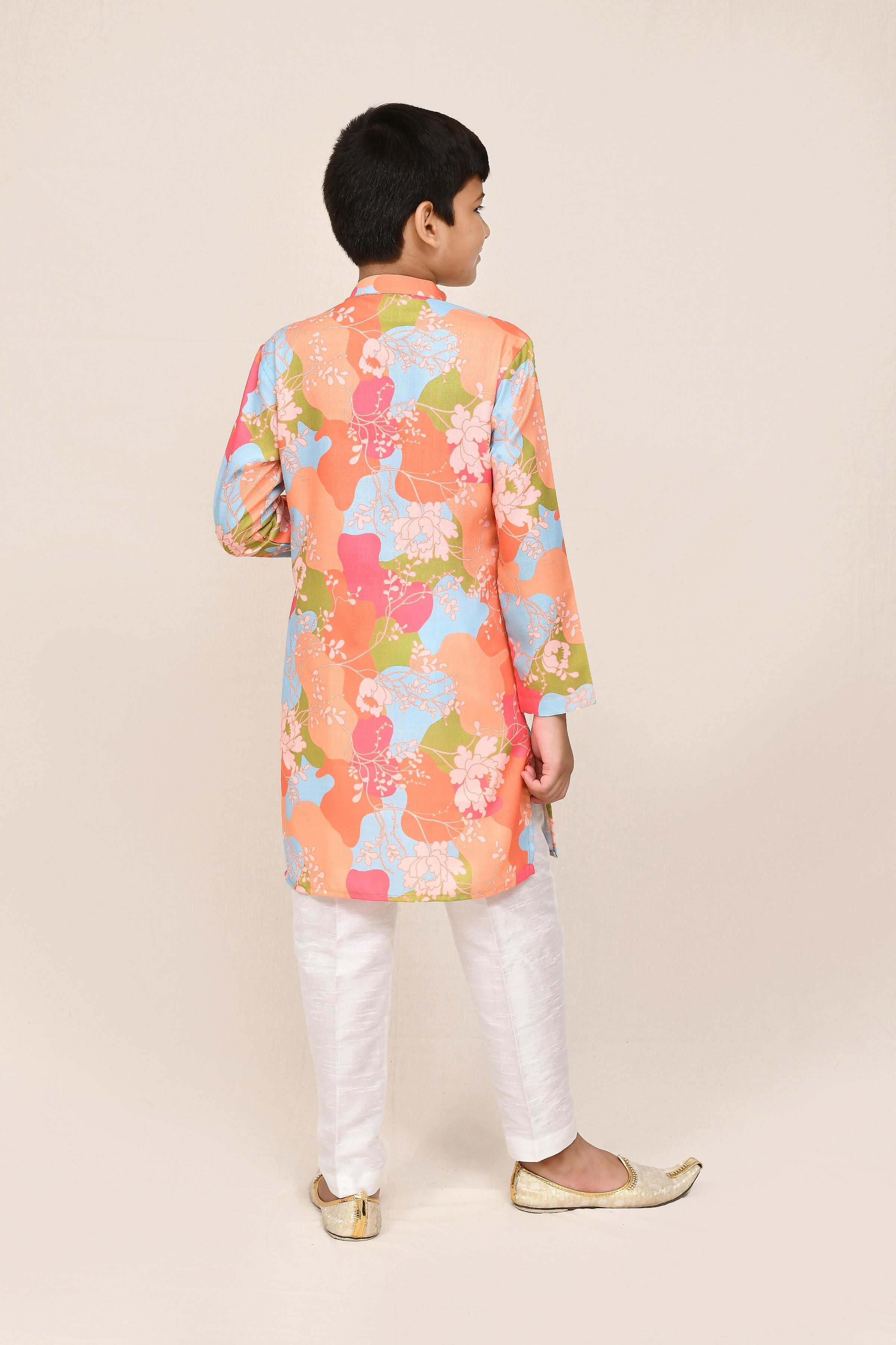 Joban Fashion Linen Cotton Multicolor Kurta With Straight Fit Pant