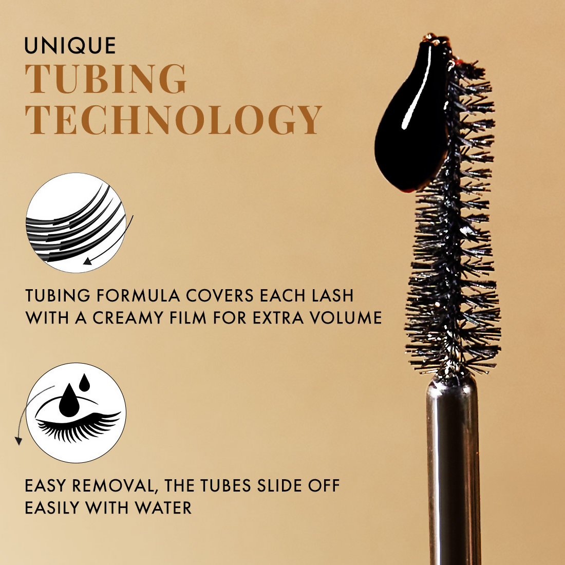 mCaffeine Shades Volume Define Tubing Mascara - Black