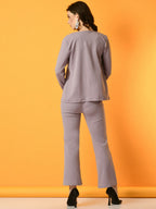 Myshka Women's Lavender Solid Jacket
