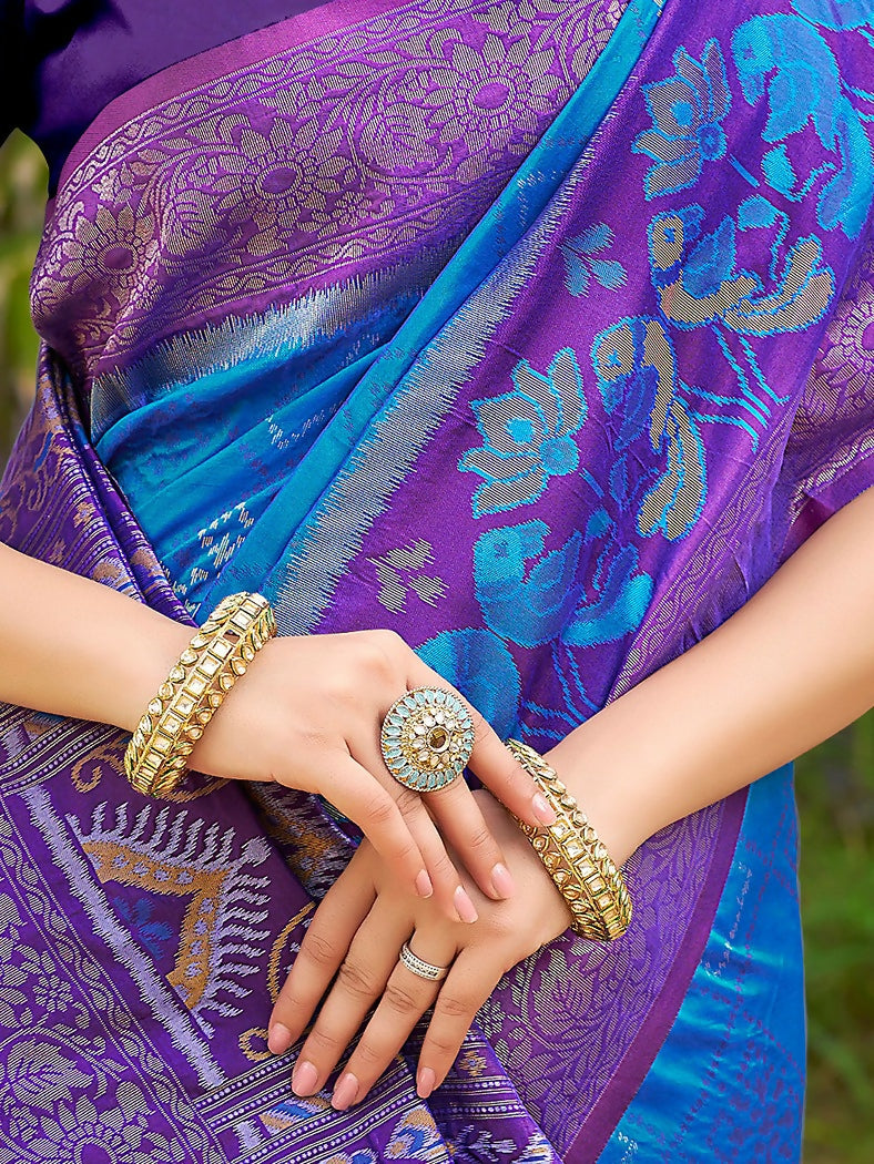 Shree Shyam Fashion Blue Soft Silk Saree - Distacart