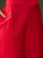 Sangria Embroidered Kurta & Palazzo With Dupatta