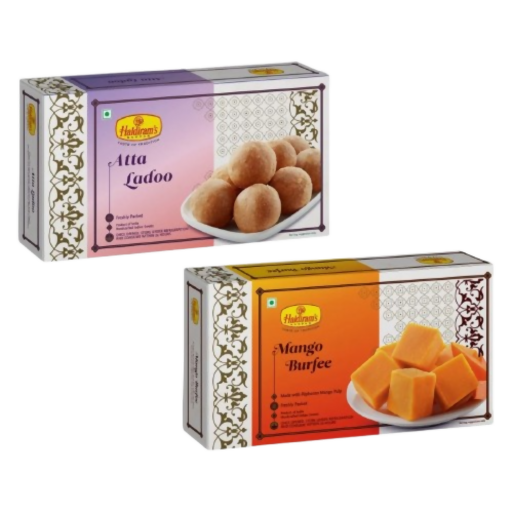 Haldiram's Atta Ladoo with Mango Burfee - Distacart