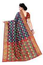 Vamika Banarasi Jaquard Navy Blue Designer Weaving Saree