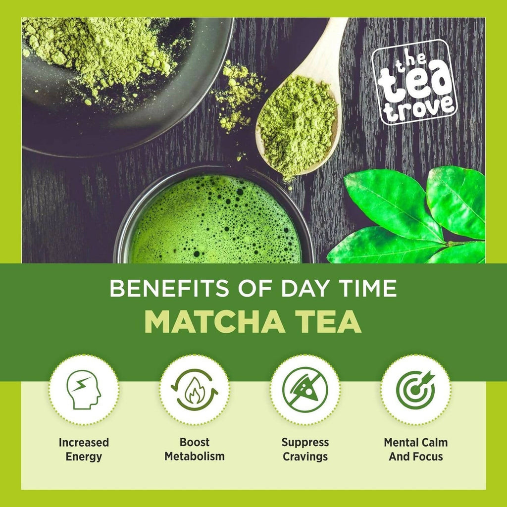 The Tea Trove Matcha Green Tea Powder - Lemon, Ginger, Matcha tea with Black Rock Salt - Distacart