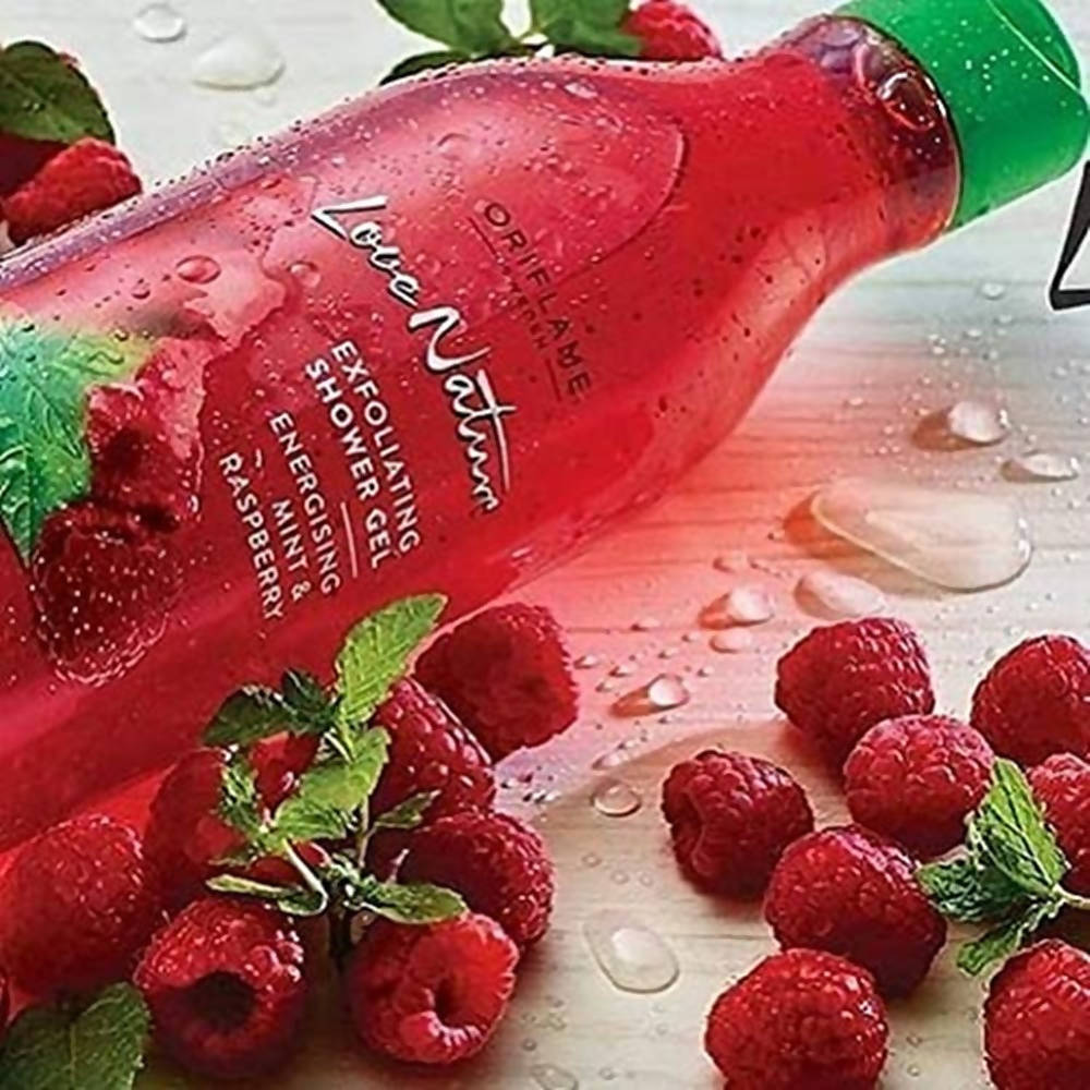 Oriflame Love Nature Exfoliating Shower Gel - Energising Mint & Raspberry
