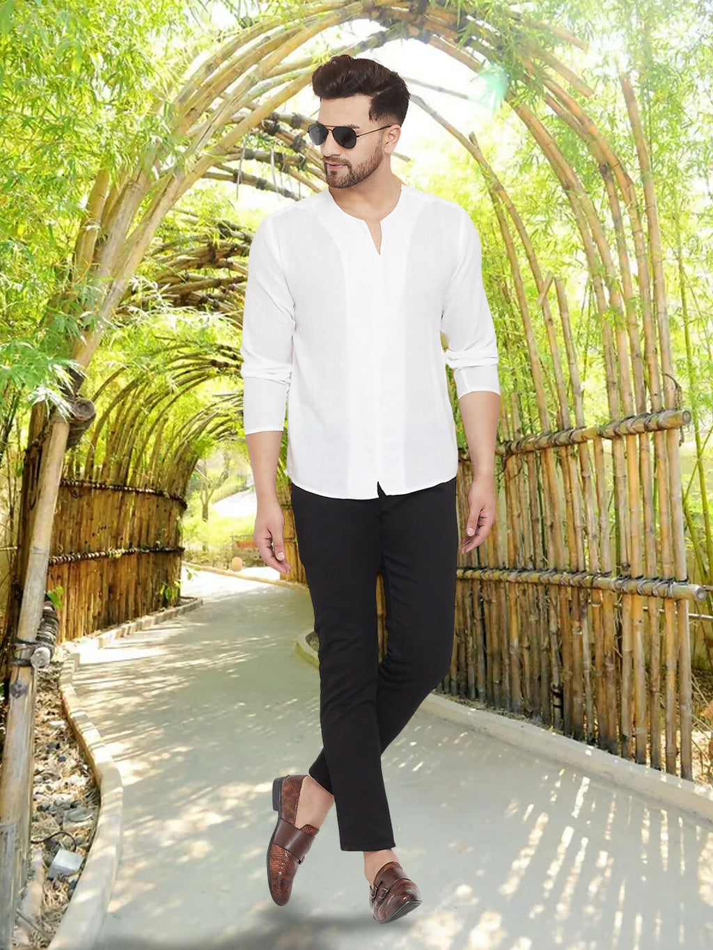 Even Apparels Men's Pure Cotton White Kurta
