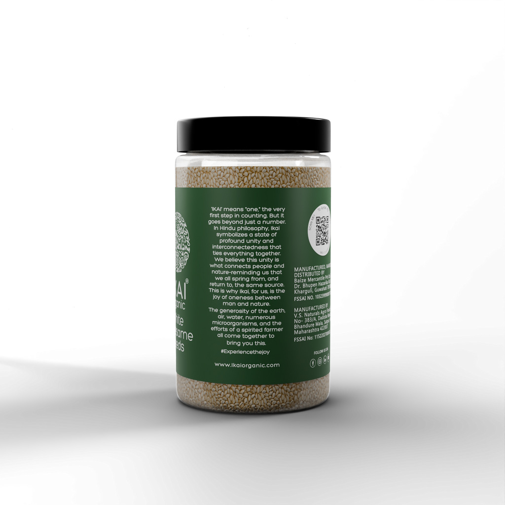 3 - Organic White Sesame Seeds - 100g