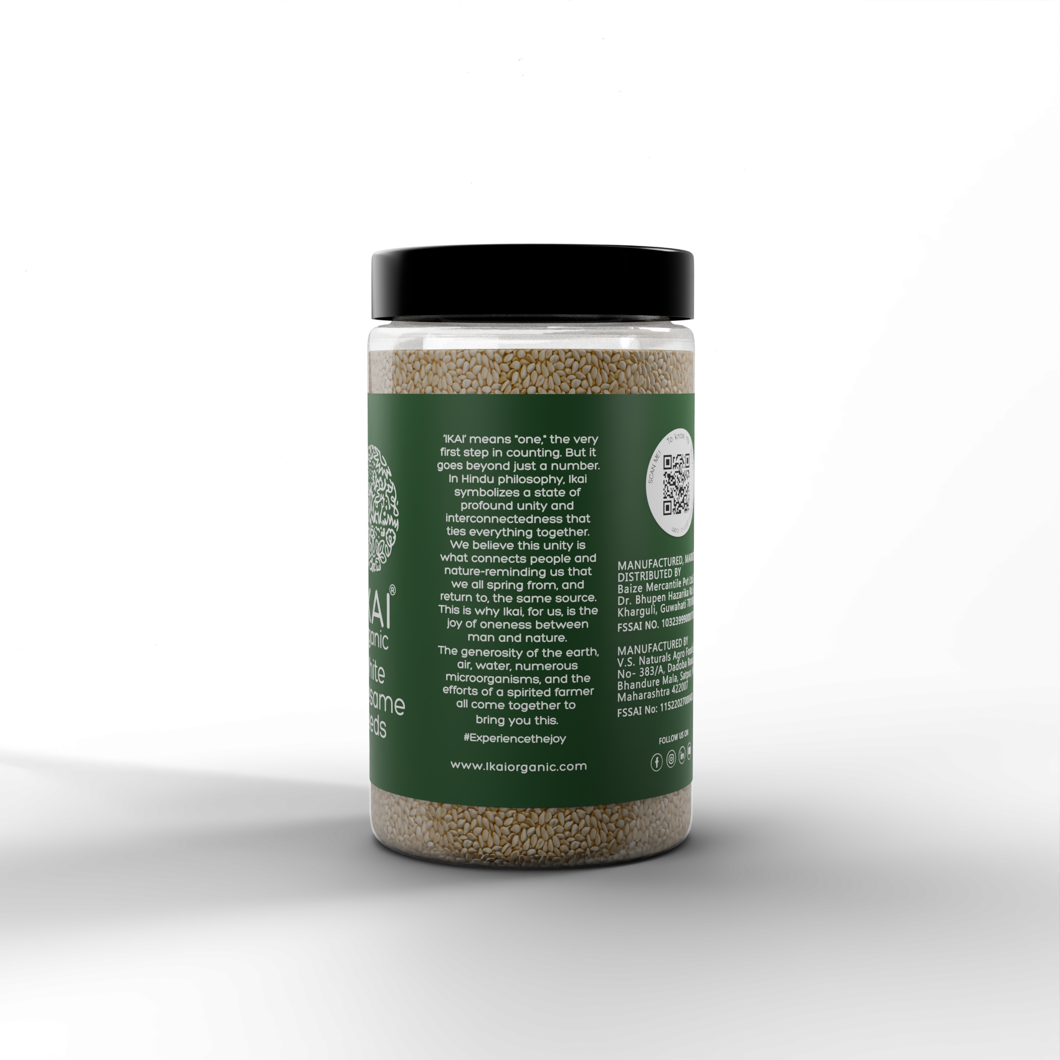 3 - Organic White Sesame Seeds - 100g