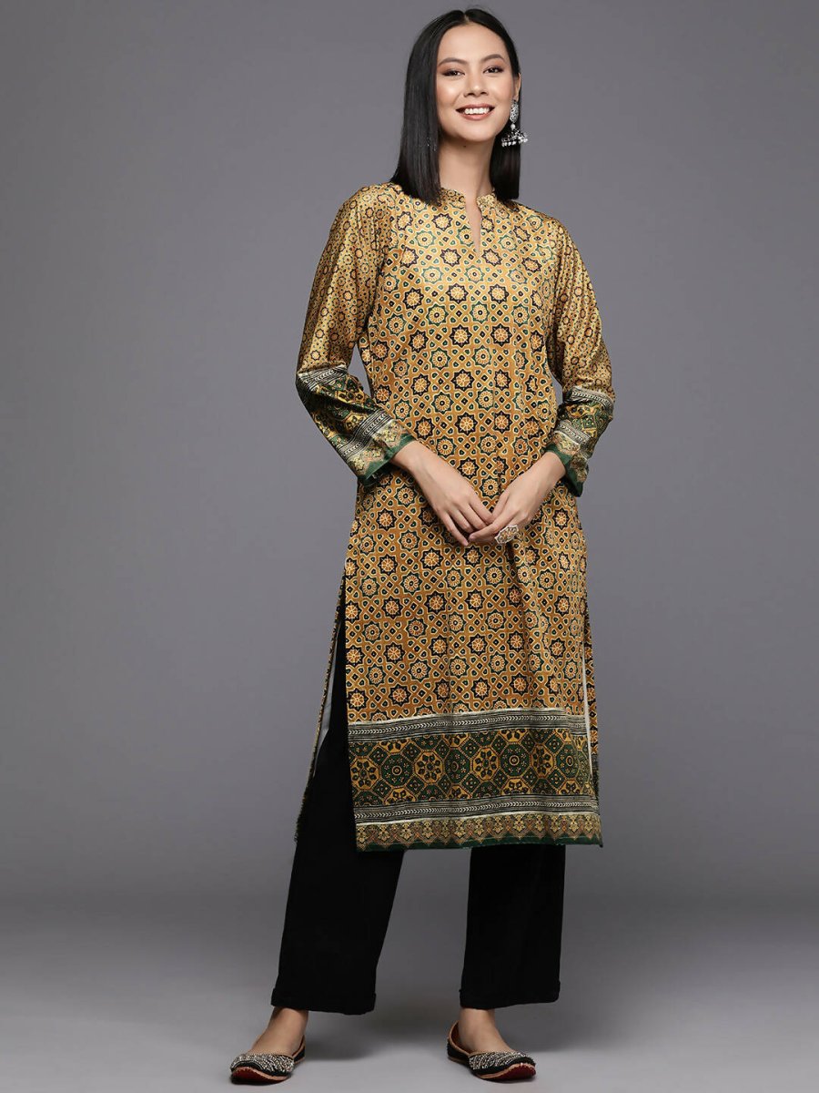 Ahalyaa Women's Traditional wear Kurta - Mustard