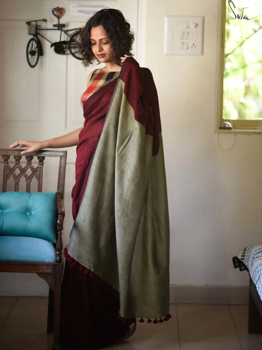 Suta Beet And Turnip Saree - Distacart