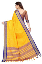 Vamika Weaving Yellow Cotton Silk Saree (BHAVINI YELLOW) - Distacart