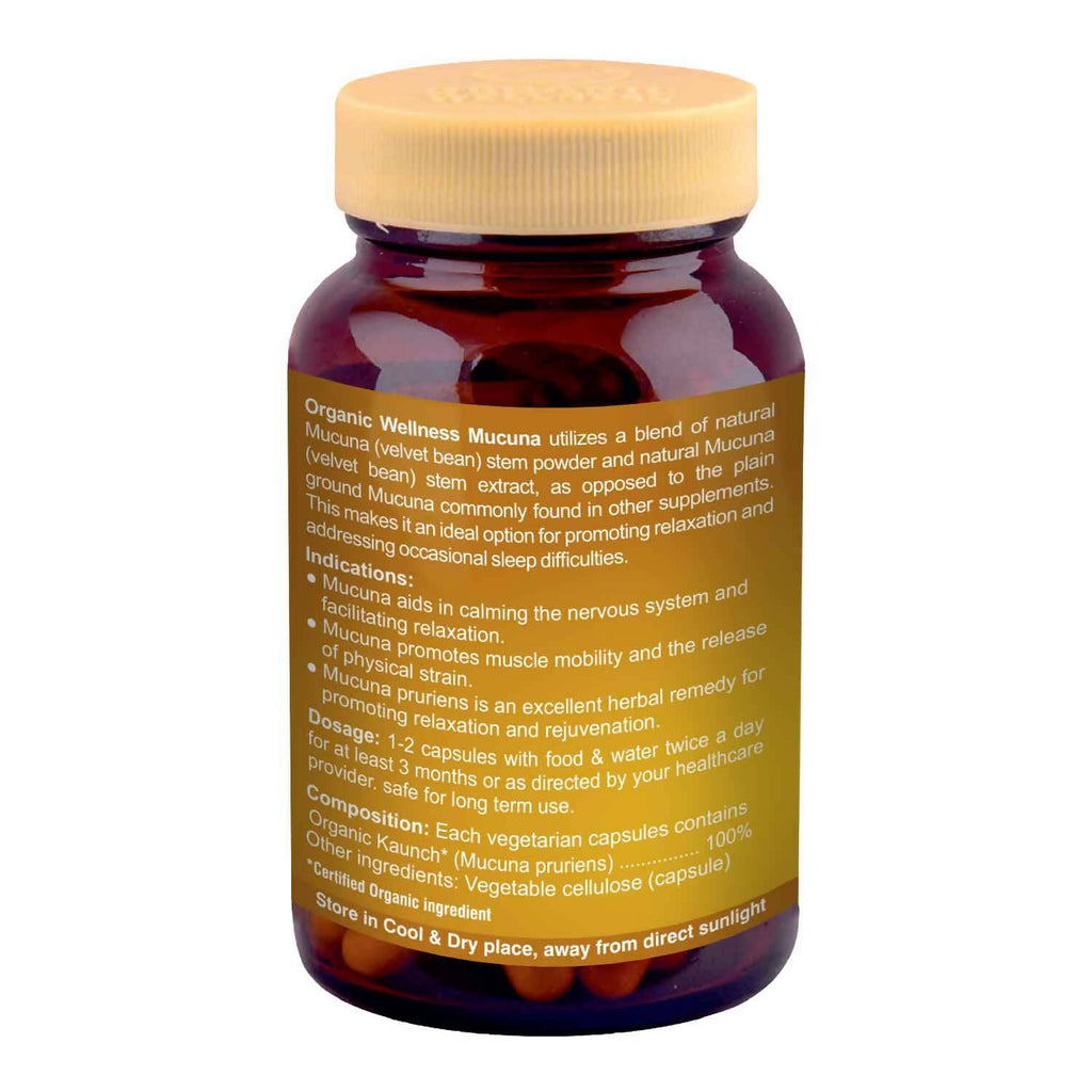 Organic Wellness Mucuna Kaunch Vegetarian Capsules - Distacart