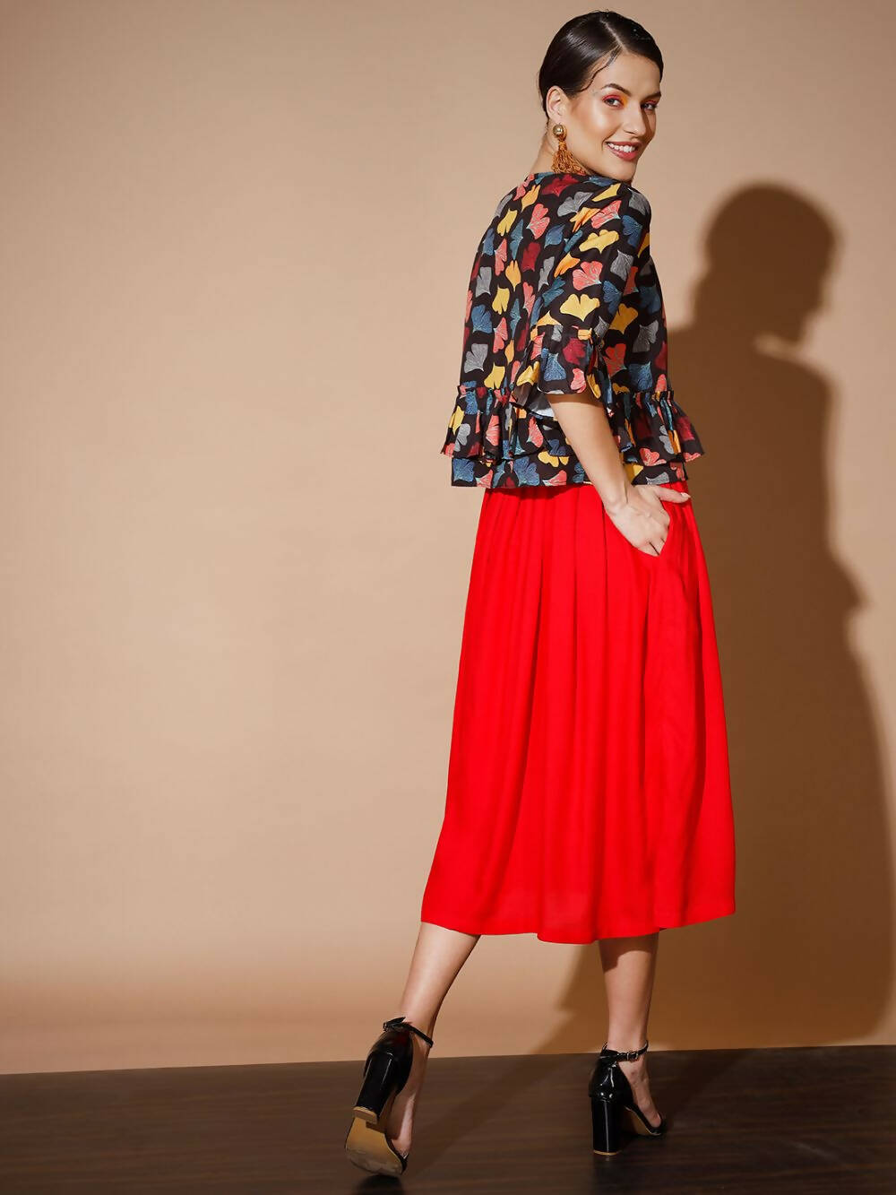 Myshka Women Multi Solid Dresses - Distacart