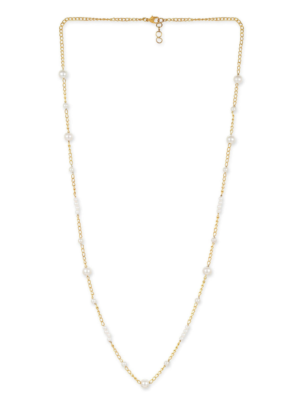 Gold-Toned White Brass Gold-Plated Necklace - Ruby Raang - Distacart