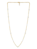 Gold-Toned White Brass Gold-Plated Necklace - Ruby Raang - Distacart