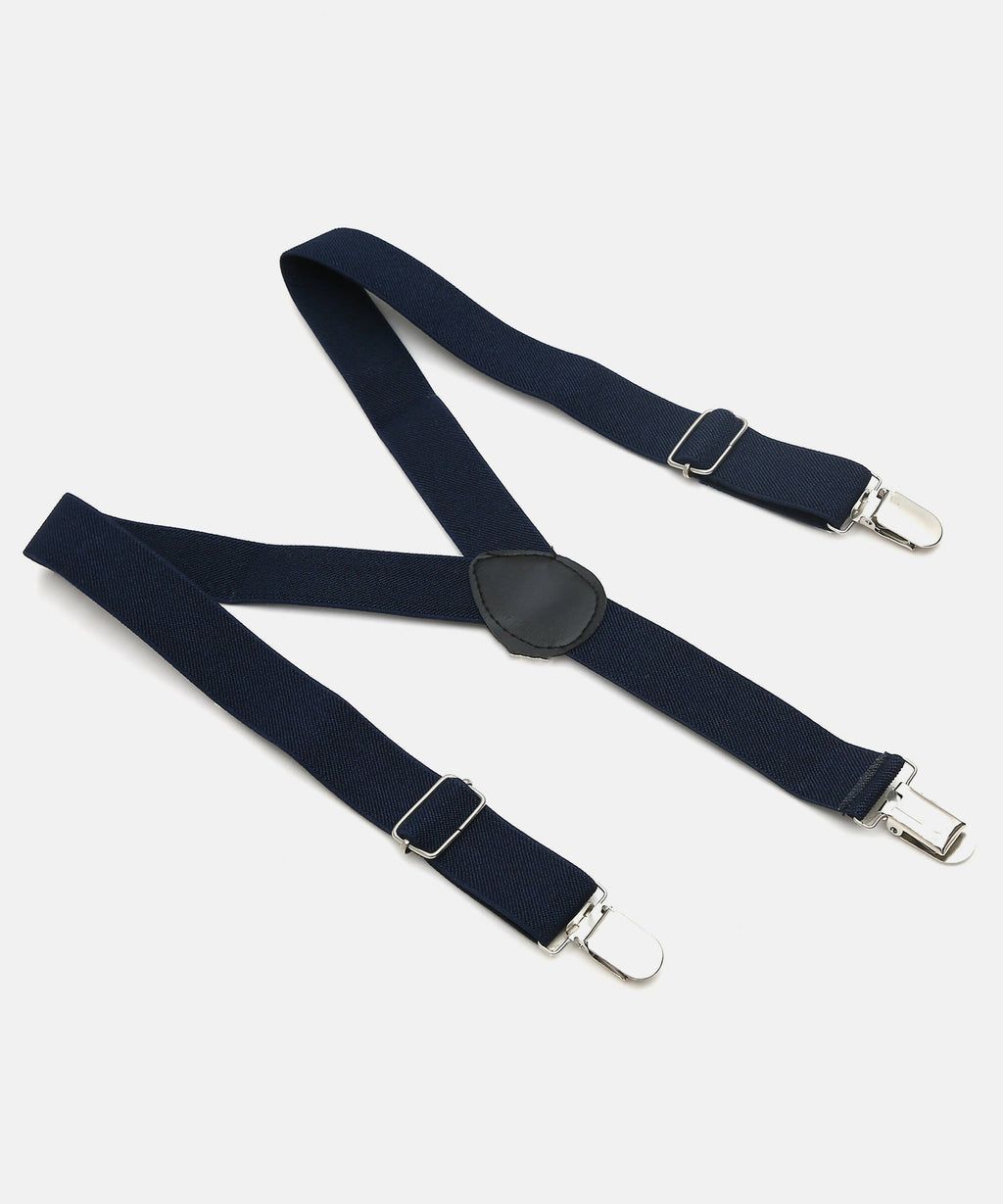 Manet Boys Solid Suspenders - Navy Blue