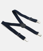 Manet Boys Solid Suspenders - Navy Blue