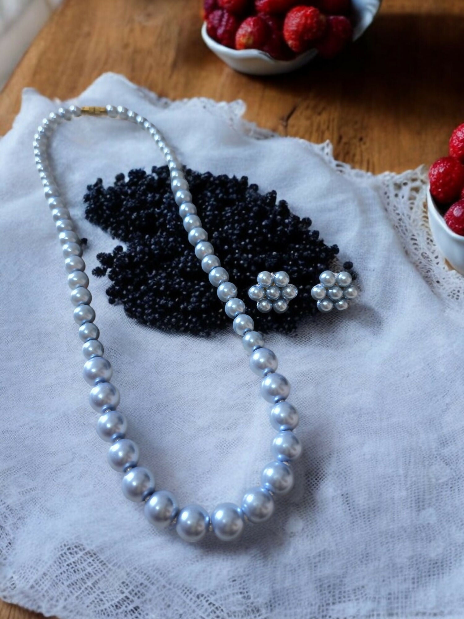 Inhanns Spectrum Everyday Pearl Sets - Single Strand - Teelblue