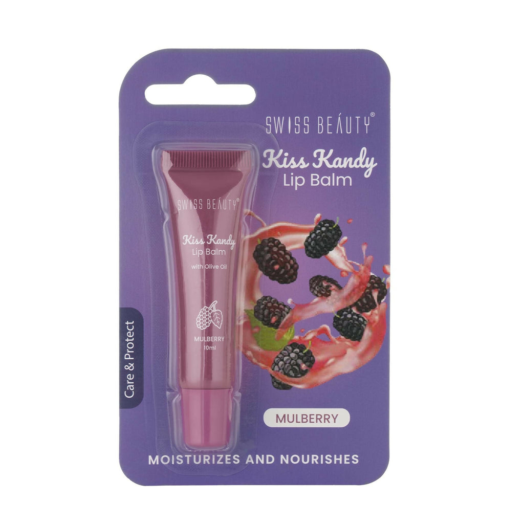 Swiss Beauty Kiss Kandy Lip Balm with Olive Oil - Mulberry