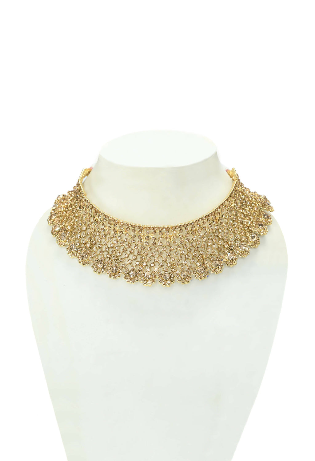 Mominos Fashion Johar Kamal Traditional Rajwadi Design Heavy Golden Color Choker Set - Distacart