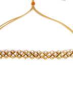 Kundan & Pearl Neckpiece (Gold) - Ruby Raang